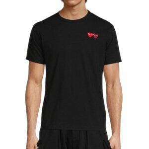 COMME DES GARÇONS PLAY Double Heart Patch T-Shirt- SIZE MEDIUM - MEN'S ❤️✨